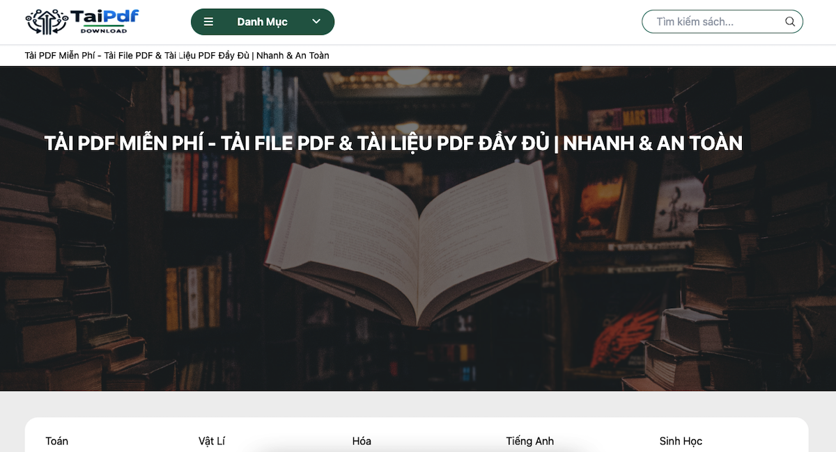 Tải Tài Liệu PDF Học Tập Miễn Phí TaiPDF.com – Nguồn Học Tập Uy Tín và Chất Lượng